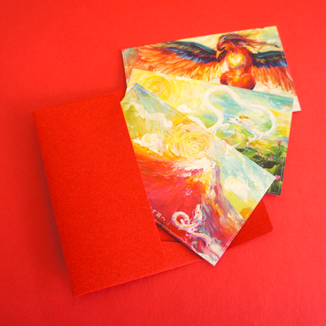 【お守りカード】龍 ドラゴン 蓮 鳳凰 富士山 願望成就 願望達成 祈念 おまじない / infinity artist NAO