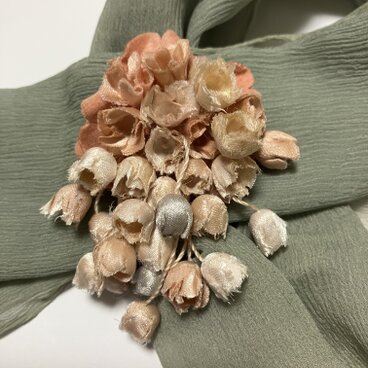 コサージュ　桜染め