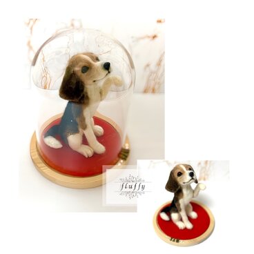 オーダーメイドでワンちゃんお作り致します☆ガラスドームケース入り