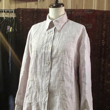 リトアニアリネン  森のブラウス　メンズS