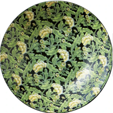 【大特価】【新品】 美濃焼　ジャルダン草花図大皿プレート　2枚セット　サイズ：約φ22×5cm