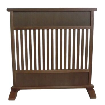 杢目が美しい ブラウン 間仕切り 和風衝立 ② W90xD30xH90