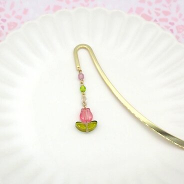 《４色から選べる》チューリップのブックマーカー