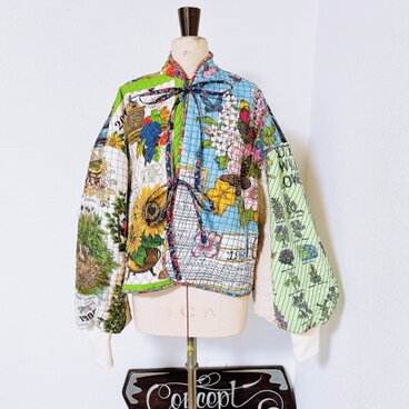 ヴィンテージタペストリーキルティングジャケット
