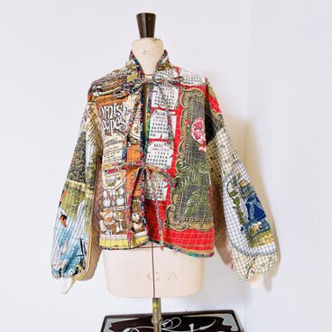 ヴィンテージタペストリーキルティングジャケットのコピー