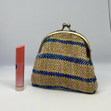 手織りがまぐちポーチ