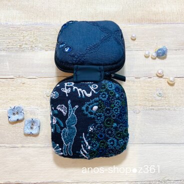 z361●ミニハードケース（ミナペルホネン刺繍生地使用