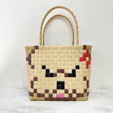 トイプードル　チワプー　プードル★プラカゴ★お散歩バッグ　温泉バッグ　エコバッグ　PPバンド　カゴバッグ