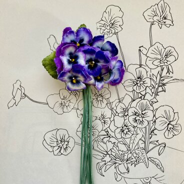 Cute purple pansy corsage