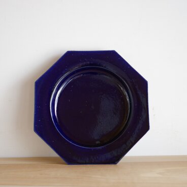 Octogonal plate・中・紺
