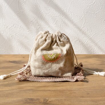 小さめ ミニ巾着 ポーチ　han-en