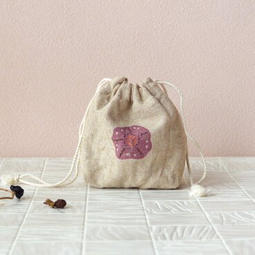 小さめ ミニ巾着 ポーチ　yuru-maru