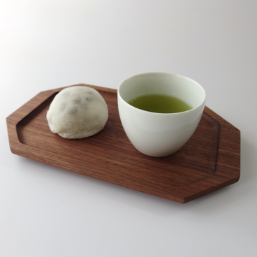 おもてなしプレート【ウォールナット/Sサイズ】木のお皿　トレイ　ウッドプレート