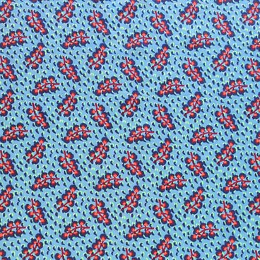 日用品店（布）コットンキュプラスカーフ  50cm×50cm 【 ボタニカル／ブルー 】LIBERTY