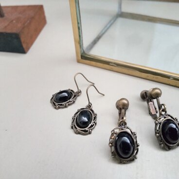 ピアス/イヤリング 天然石オニキス