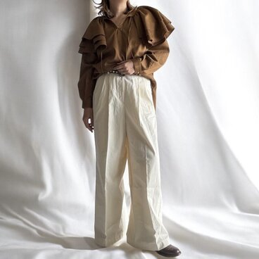 used chino cloth pants (ecru)