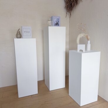 na302. 3点セット おしゃれ 木製 ホワイト ディスプレイボックス 完成品 ディスプレイスタンド 展示台 植物台