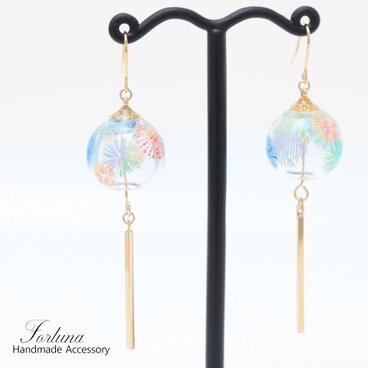 風鈴~花火~(564) ピアス/イヤリング/ノンホールピアス/樹脂ピアス
