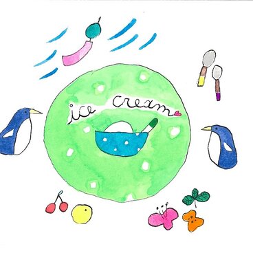 アイスクリーム　額付き