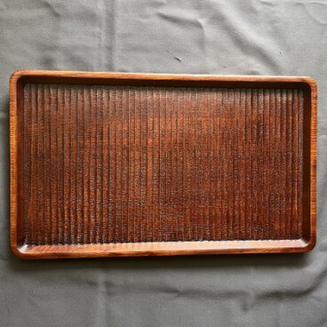 欅拭漆我谷盆(けやきふきうるしわがたぼん)折敷トレイ　wagata 　№8702