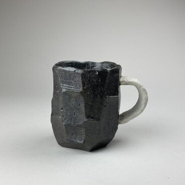灰釉　面取りマグ大　No.3