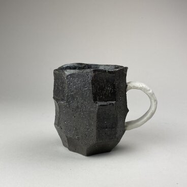 灰釉　面取りマグ大　No.4