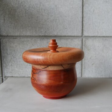 WOOD＋レジン　03　蓋付き小物入れ
