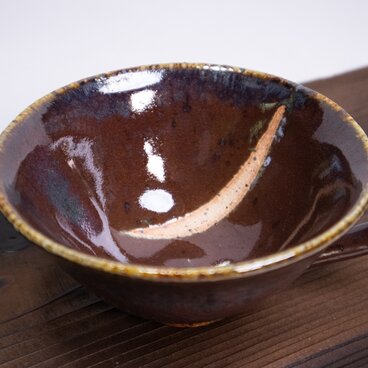 セール中　コーヒーがさらに味わい深くなる 深緑窯変珈琲カップ揃え 川瀬浩愛作 黄金窯変2024 コーヒーの味わいが増す珈琲カップ揃え - ショップ