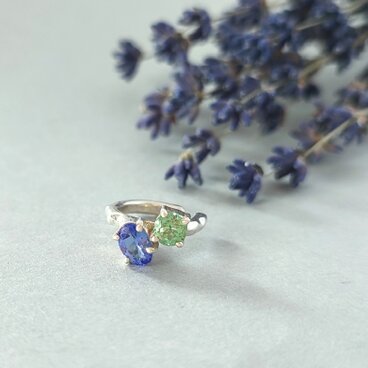 【1点もの】タンザナイト/トルマリン/パープル/グリーン/イヤーカフ/片耳/左右どちらでもOK/silver950