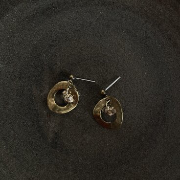 メタリックビーズピアス no.090