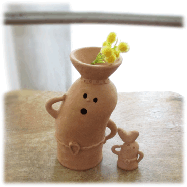 【ハニワちゃん】ちびハニワ付き　コトリ