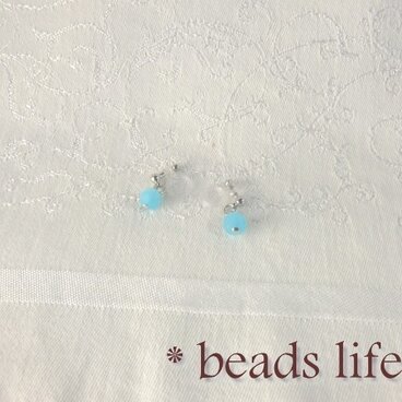 NO800◇パステルカラー水色 樹脂ﾉﾝﾎｰﾙﾋﾟｱｽ