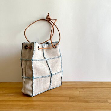 am452 キューブ3wayバッグ　ターコイズ