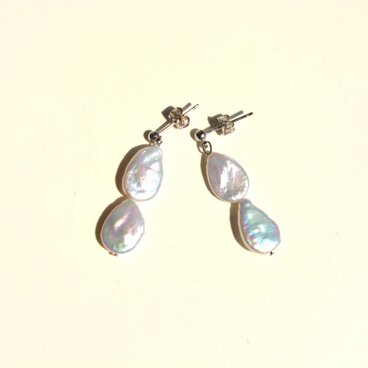 ★しずく型淡水パールのピアス（金具変更可能）★送料無料♪