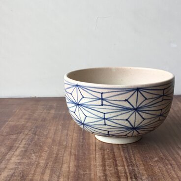 小丼碗　染付麻紋
