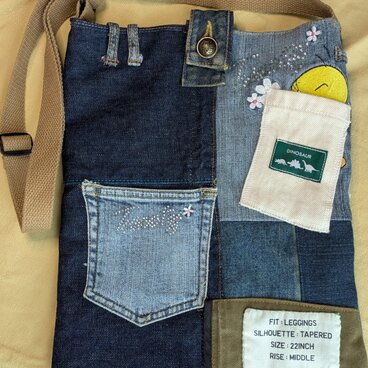思い出デニムリメイクバッグ