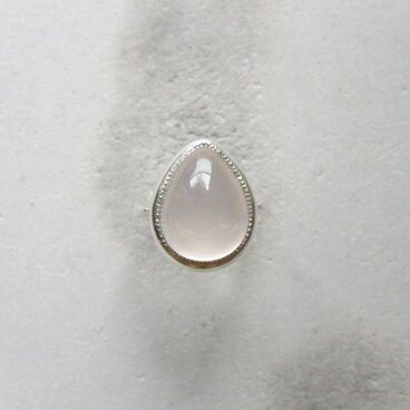 【SALE】薔薇の雫 リング　/　SV925、ローズクォーツ