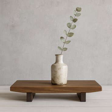 無垢材の花台・飾り台・ミニ仏壇 祭壇｜アンティークブラウン｜50cm