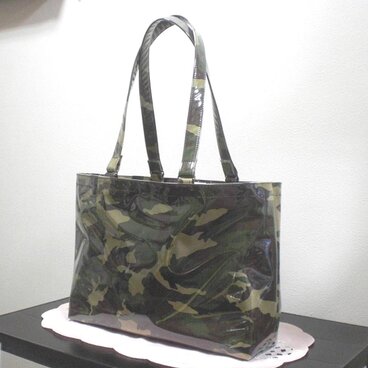 BagビニールA4Long／スジ入り迷彩