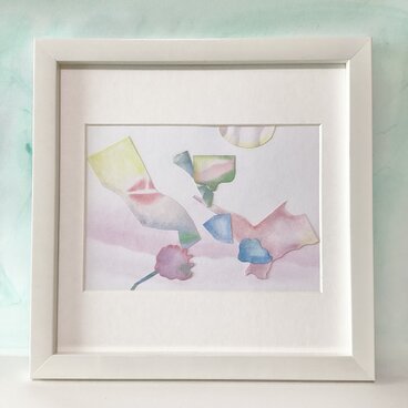 パステル画　宇宙旅行