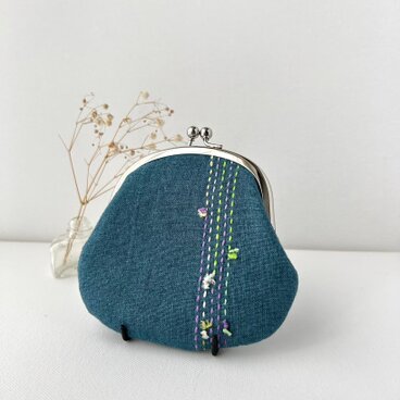 あまり糸リユースがま口