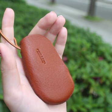 イタリアンレザー　キーケース　しずく型