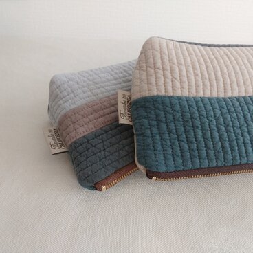 ヌビ パッチワーク ファスナーポーチ