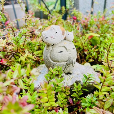 【new】猫たちと地蔵さま(子猫も一緒バージョン)