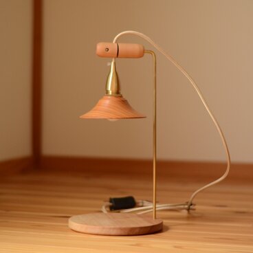 テーブルランプ/スタンドライト/スイッチ付きコンセント/木製 #0223T