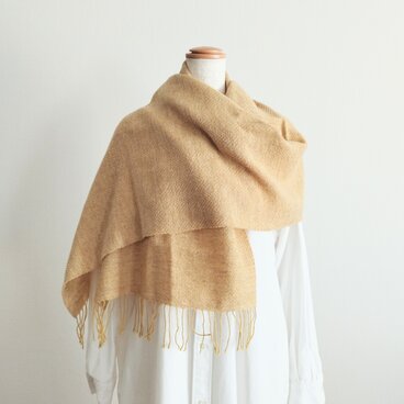 ざくろ染め/オーガニックコットンxウール ストール