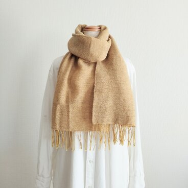 ざくろ染め/オーガニックコットンxウール ストール