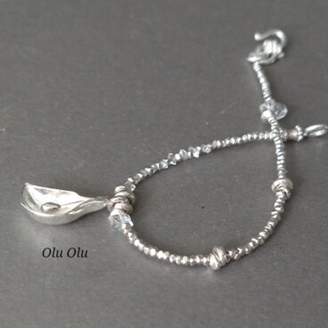 ハーキマーダイヤモンド×カレンシルバーのブレスレット