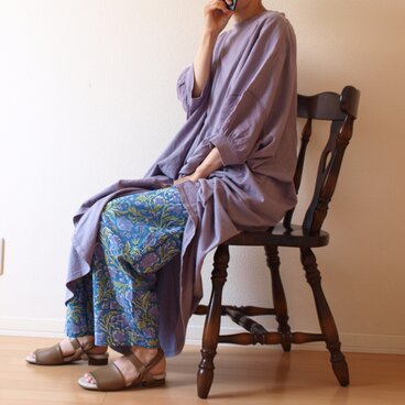 COTTON  ブロックプリント  インド綿  インナーパンツ　*パープル*　size FREE