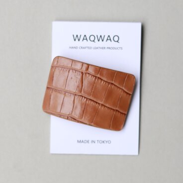 ひとつ結びのためのバレッタ  クロコダイル | LIGHT BROWN